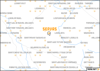 map of Servas