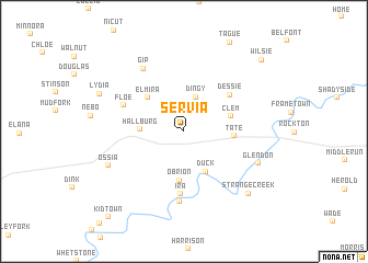 map of Servia