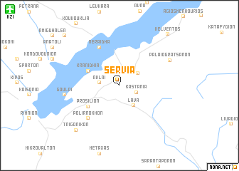 map of Sérvia