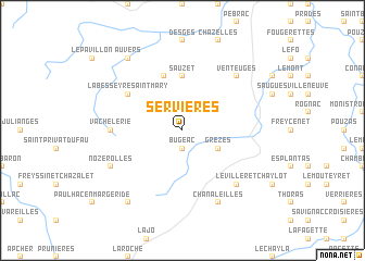 map of Servières