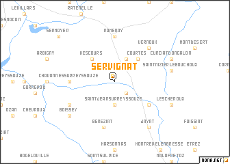 map of Servignat