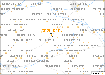 map of Servigney
