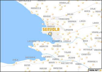 map of Servola