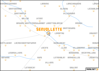 map of Servollette