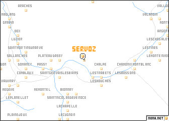 map of Servoz