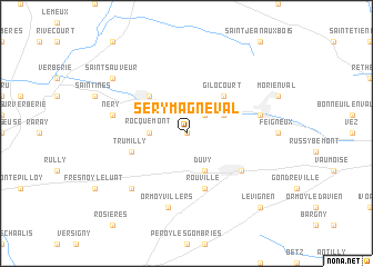 map of Séry-Magneval