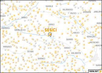 map of Šešići