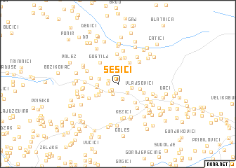 map of Šešići