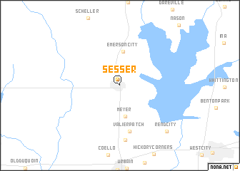 map of Sesser
