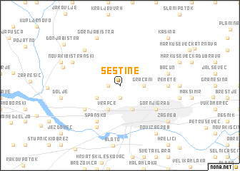 map of Šestine