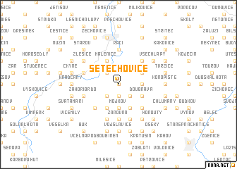 map of Setěchovice