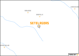 map of Sete Lagoas