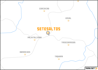 map of Sete Saltos