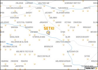 map of Sętki