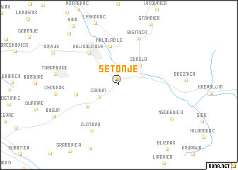 map of Šetonje