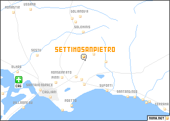 map of Settimo San Pietro