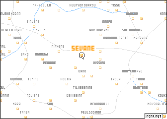 map of Sévane