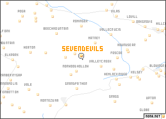 map of Seven Devils