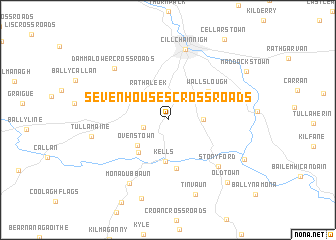 map of Seven Houses Cross Roads