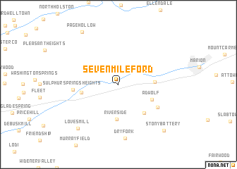 map of Seven Mile Ford