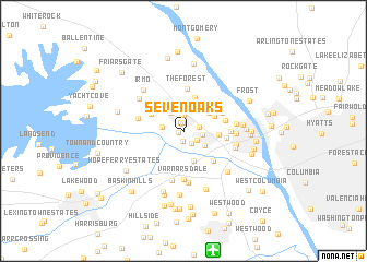 map of Seven Oaks