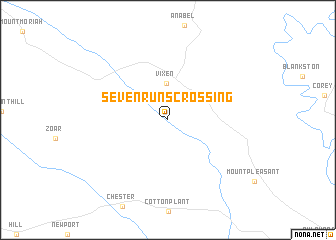 map of Seven Runs Crossing