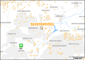 map of Seven Springs