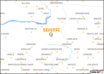 map of Sévérac