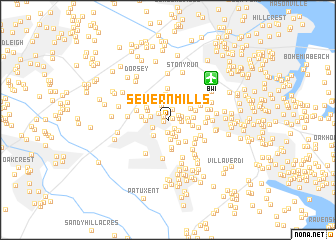 map of Severn Mills