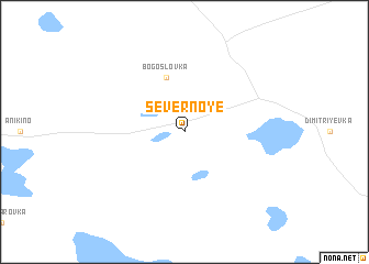 map of Severnoye