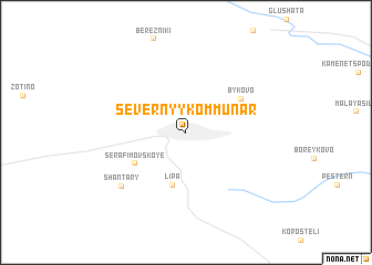 map of Severnyy Kommunar