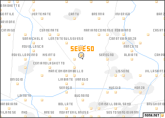 map of Seveso