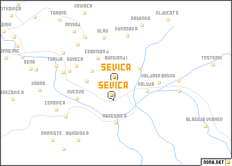 map of Ševica