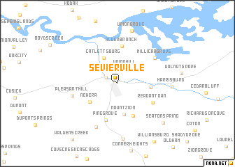 map of Sevierville
