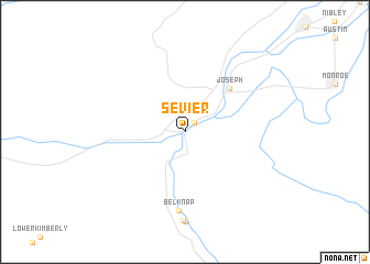 map of Sevier