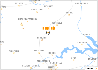 map of Sevier