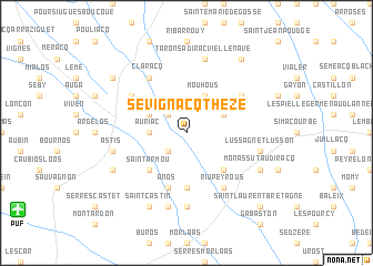 map of Sévignacq-Thèze