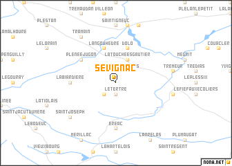 map of Sévignac