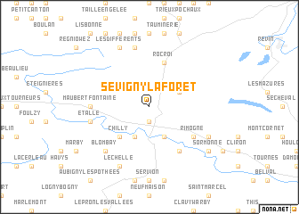 map of Sévigny-la-Forêt