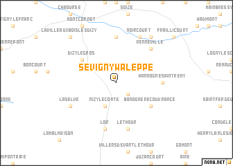 map of Sévigny-Waleppe