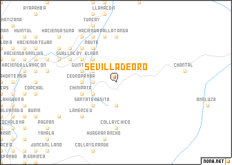 map of Sevilla de Oro
