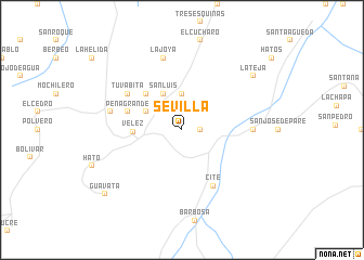 map of Sevilla