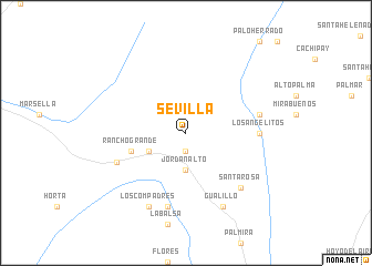 map of Sevilla