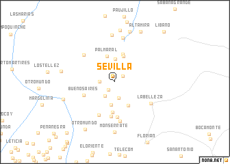 map of Sevilla