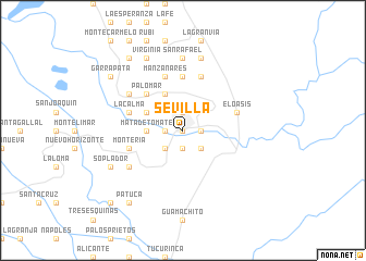 map of Sevilla