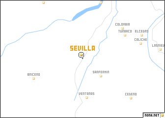 map of Sevilla