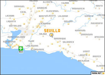 map of Sevilla