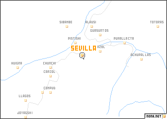 map of Sevilla