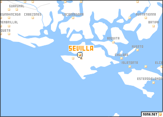 map of Sevilla