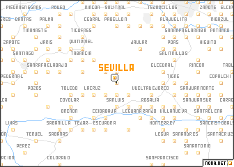 map of Sevilla